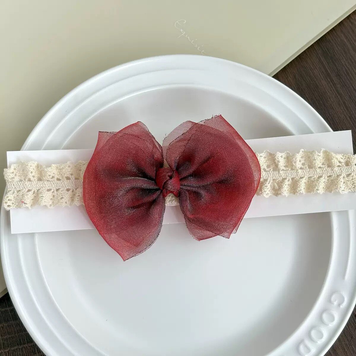 韩版夏季女宝宝蝴蝶结公主发饰婴幼儿超仙满月头花婴儿百天发带 — 11