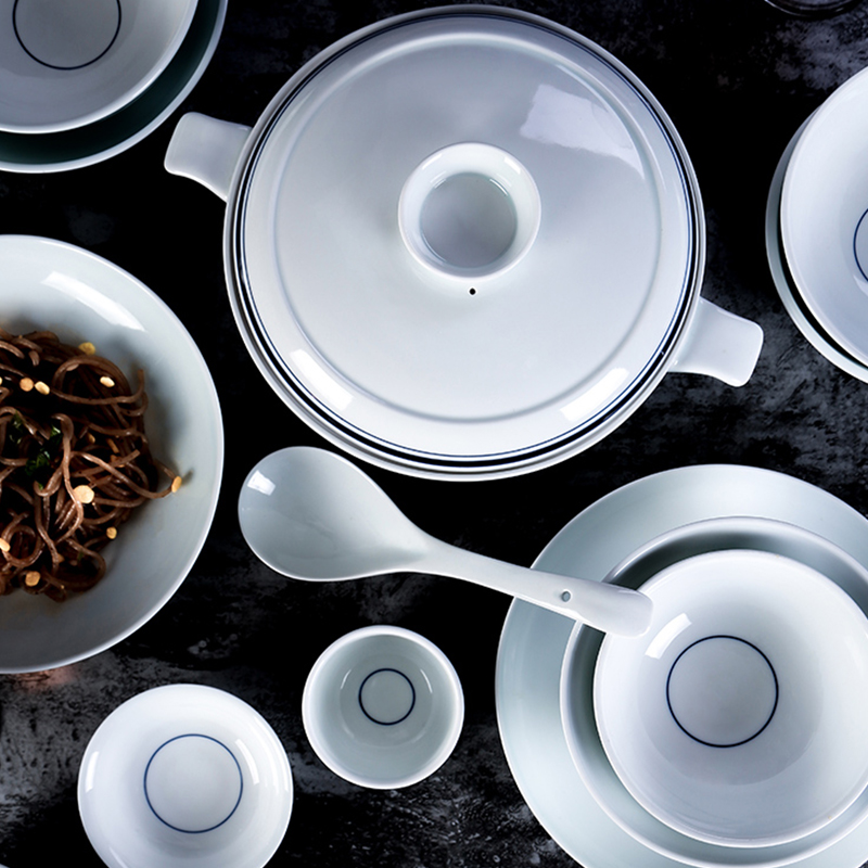 The View of song dynasty jingdezhen hand - made nostalgic old blue edge bowl contracted manually restoring ancient ways of blue and white porcelain tableware job suits for
