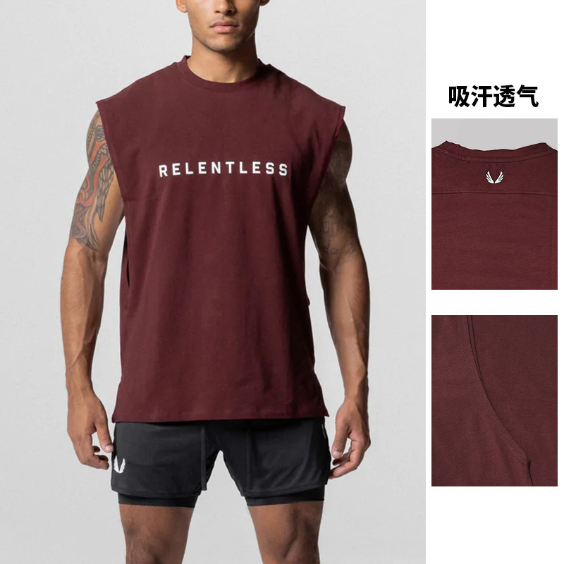 Men Crossfit Tank Gym Vest Summer Men's Fitness Vest American Youth Loose Type