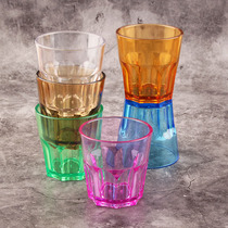 Bar ktv plastic beer glass octagonal cup acrylic pc water cup anti-drop transparent thick heat-resistant