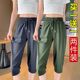 单/两件 冰丝七分运动速干裤女夏季薄款宽松休闲高腰妈妈哈伦裤子