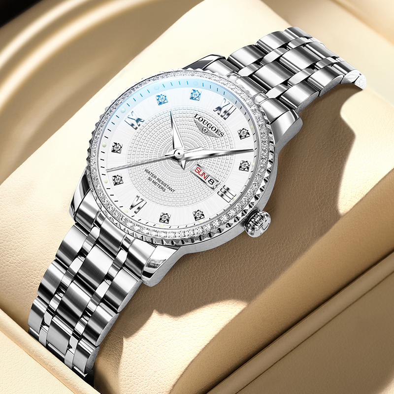 Swiss Genuine Surfing Pianist Women's Watch Mechanical Watch Ultra-Thin Luminous 2026 New Model Dual Calendar Brand Name