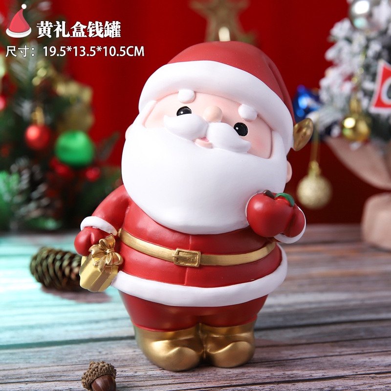 Creative Santa save money pot resin pendulum pieces Christmas Eve sending men and women friends send children Christmas gifts for children-Taobao