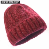 Удерживающая тепло демисезонная зимняя шерстяная флисовая трикотажная шапка для матери, увеличенная толщина, для среднего возраста