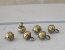 Solid brass button pendant birthday pattern copper bead jewelry pendant retro brass button