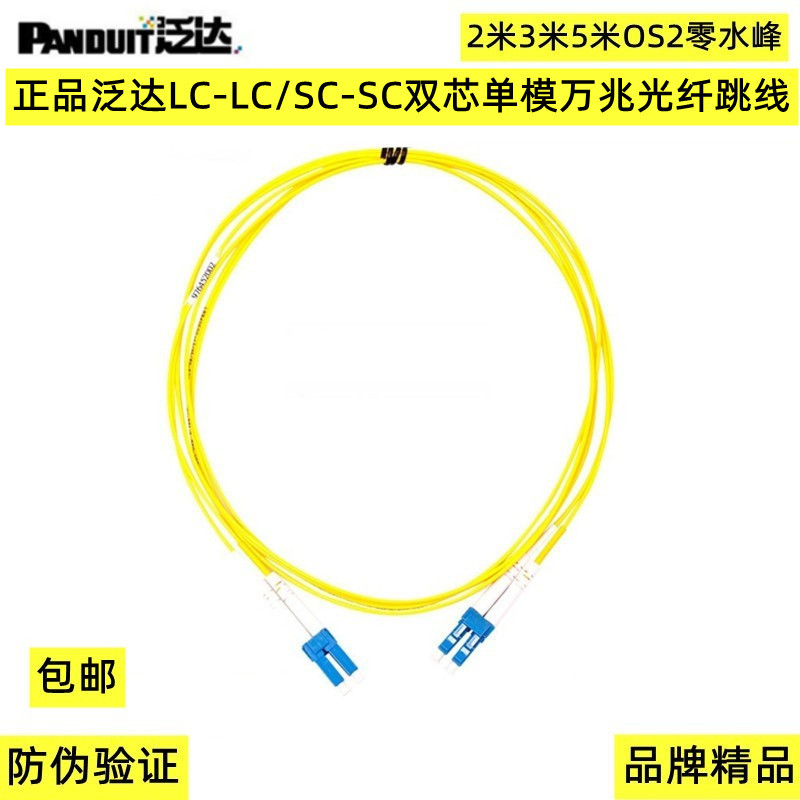 Genuine American Panduit (Pandui) Sc/Lc-Lc Os2 Dual-Core Single-Mode 10g Fiber Optic Patch Cord Flame Retardant