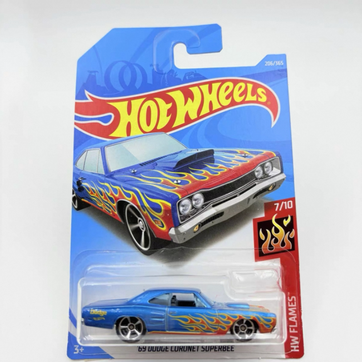 Hot Wheels 69 Dodge Flame Pattern 69 Dodge Coronet Superbee 1:64 Alloy Car