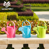 Worschworth gardening colorful tin water bottle childrens sprinkling kettle home watering pot flower pot floral arrangement decoration