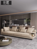Упрощенное Connry Leather Dofa Living Room в гостиной из четырех человек -личного кожаного дивана Современная легкая роскошь
