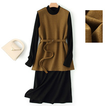 European and American Wind Light Extravagant Extravaganza Export Foreign Trade Original single discount high-end womens clothing Bull Goods Fall Tandem Dress Horse Chia Suit