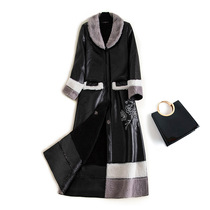 Exit France Foreign trade womens tails Single Spanish original single winter turnover pu leather plus suede lengthened cotton clothes cotton clothes