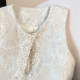 Heavy embroidery ramie cardigan vest for women 2025 spring and summer new style