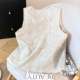 Heavy embroidery ramie cardigan vest for women 2025 spring and summer new style