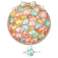 Прозрачный цветок AB пятилепестковый 17мм 10 шт.