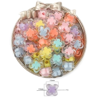 Цветок прозрачный четырёхлепестковый 15мм 10шт.