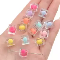 Прозрачный квадрат 10мм 20 шт.