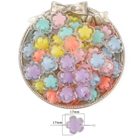 Цветы прозрачные пятилепестковые 17мм 10шт.