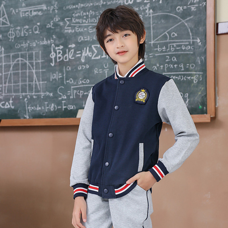 Red Motion Elementary School Students Boys Students Spring And Autumn School Uniforms School Baseball Uniform Sports Casual Comfort Suit Group Purchase