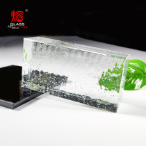 Transparent crystal bricks water bubbles refined glass bricks solid brick partitions background walls landscape wall decoration customization