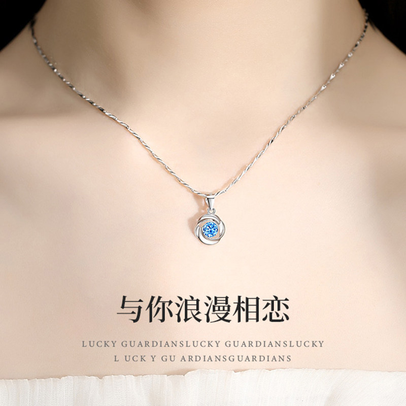 PT 950 Platinum Necklace Woman Summer Light Luxury about 18k Diamond Pending Cross Link to Give Gift to Girlfriend