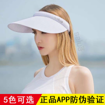 South Korea salua sun visor sun hat womens sunscreen anti-UV cover face empty top hat big brim hat fishing men
