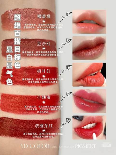 Yd Lip Color Pigment for Changing Dark Lip Lines, Semi-Permanent European Lip Tint, Natural Lip Color, Nude Makeup Feel, Easy to Apply Liquid