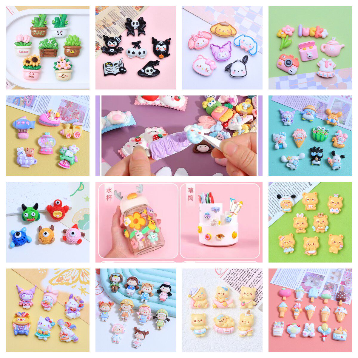 Spooky Cute Sanrio Monster Food Resin Charms for DIY Phone Cases & Crafts! - Taobao product photo 7