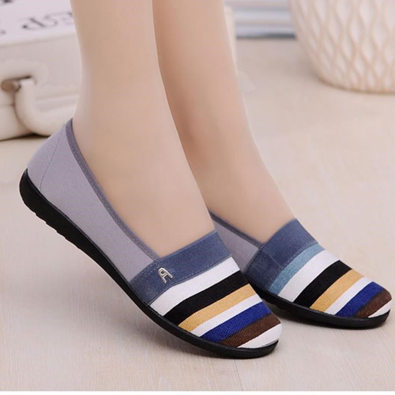Summer comfortable single shoes mother ethnic style women's Han dance soft bottom Beijing cloth shoes women's wedge with the elderly cotton cloth