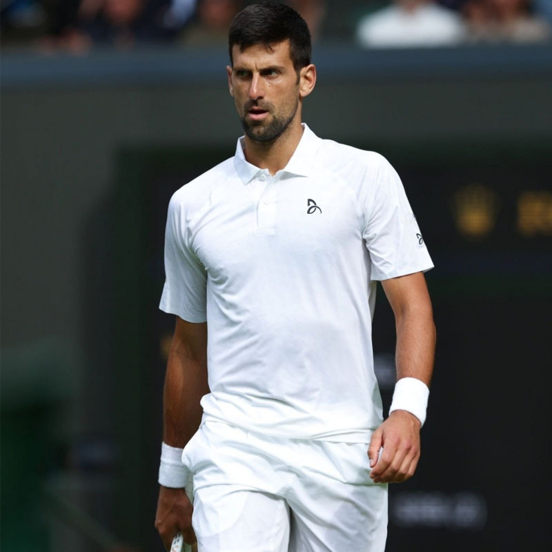 Djokovic Quick-Drying Tennis Suit, Sports Breathable Tennis Shorts, Sweat-Absorbent and Moisture-Wicking Polo Shirt Training Suit