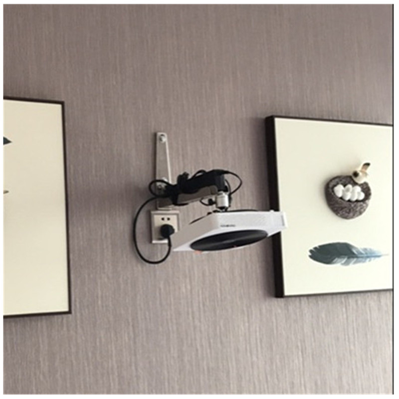 Stainless steel microprojector stand bracket scaling hanger on the wall of the folding projector