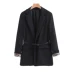 ZA home Phong cách châu Âu và Mỹ mùa thu 2018 mới dành cho nữ thời trang mới với thắt lưng blazer dài tay 07939350800 - Business Suit vest nữ Business Suit