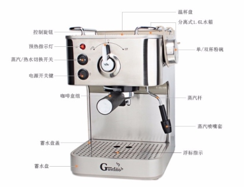 Máy pha cà phê Ý nhà bán hoàn toàn tự động thương mại 19bar máy tạo hơi nước áp suất cao Máy pha cà phê bằng thép không gỉ - Máy pha cà phê máy pha cà phê carimali