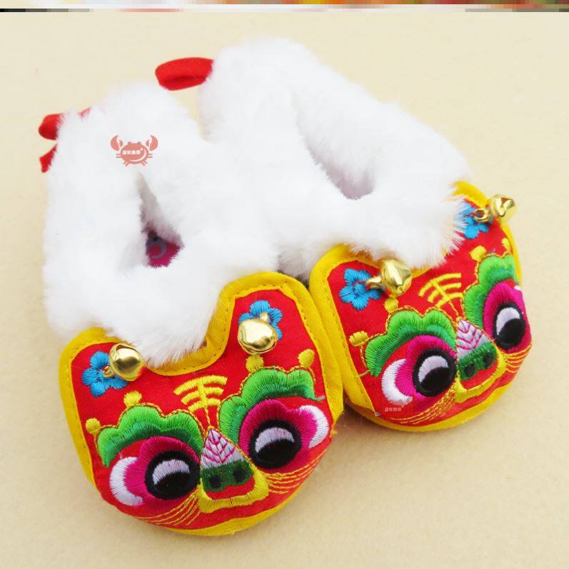 Tiger socks tiger head socks baby tiger head shoes 1 year old newborn male baby 100 days' shoes soft-bottom shoes