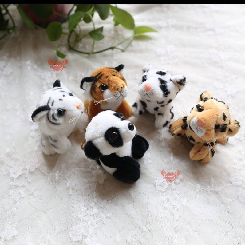 Small Tiger Hanging Accessories Key Buttoned bag Decorative Pendant Doll Plush Shoulder Bag Hanging Ornament Male Emulation Little Tiger Hanging Ornament