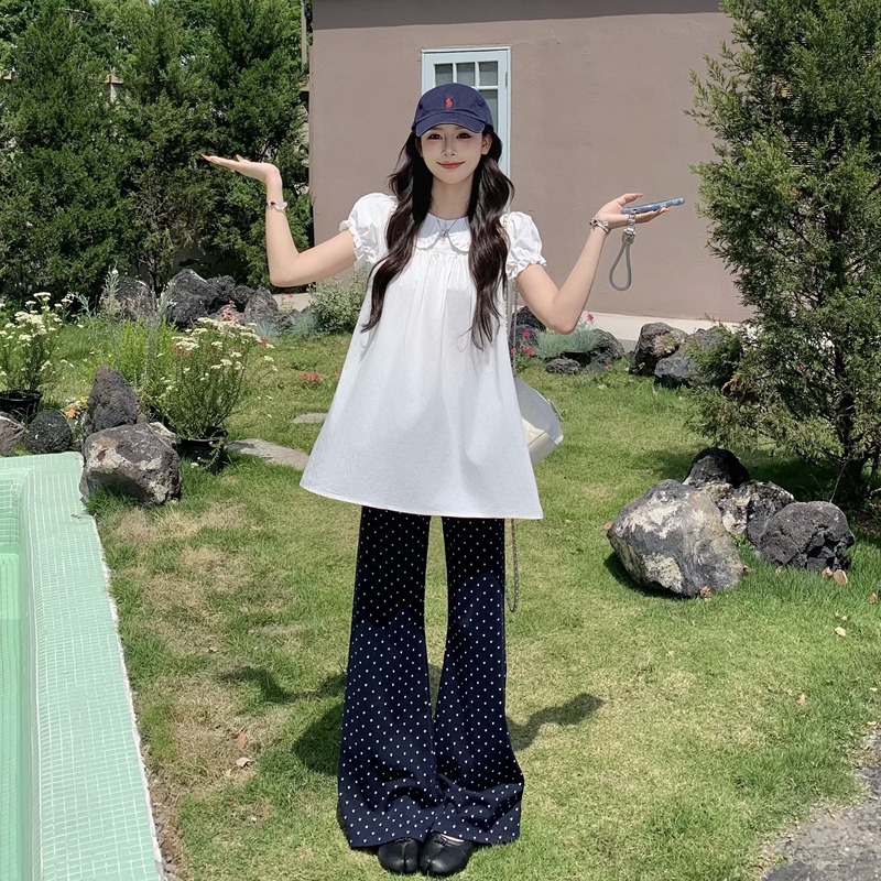 3Mer Oh Oh Sanmei Sweet Puff Sleeve First Love Little White Dress Top Women's Summer White Doll Collar A-Line Dress 3Mer Oh Oh Sanmei Sweet Puff Sleeve First Love Little White Dress Top Women's Summer White Doll Collar A-Line Dress