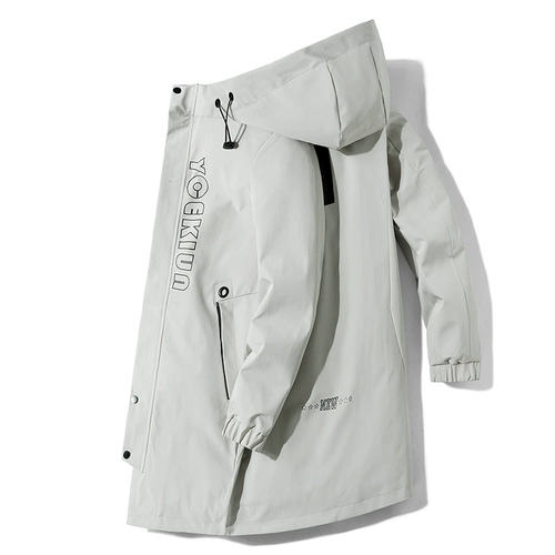 Осенний плащ для мальчиков, демисезонная куртка для отдыха, размер, средней длины, оверсайз