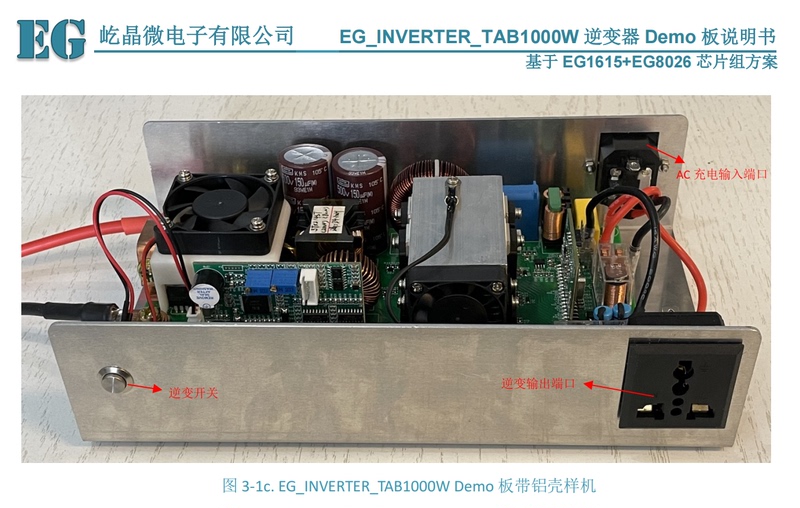 Eg_Inverter_Tab1000W Inverter Demo Board (Eg1615+Eg8026) Bidirectional Inverter