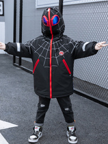 Jacket Boy Padded Jacket Boy With Glasses Padded Jacket Boy Garnter Thickened Cotton Clothing Clip Cotton Winter Dress Mid-Child Cotton Clothing Net Red Dress