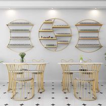  Nail shop display rack Wall-mounted nail polish rack Nail oil glue rack Lipstick cosmetics wrought iron smoke rack