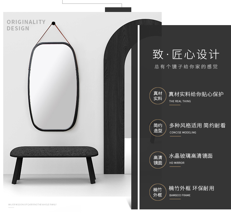 Gương trang điểm gương treo tường treo tường phù hợp gương toàn thân gương nữ nhà sàn gương treo gương phòng ngủ tường gương - Gương gương bàn trang điểm đẹp