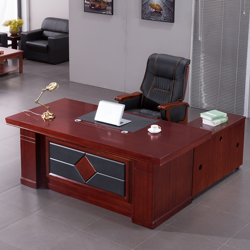 Boss desk desk president supervisor desk manager desk chair executive desk solid wood leather modern 1 6 simple 1 8 m 2