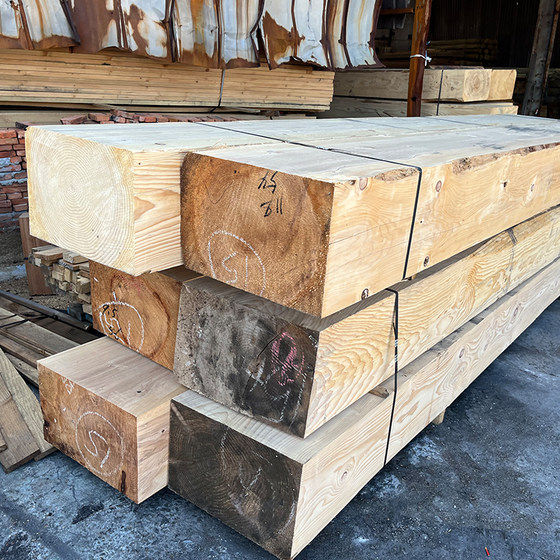 Anticorrosive wood sleepers, solid wood strips, crane legs, triangular wood, oil-impregnated wood, railway equipment pads, plank roads, red pine squares