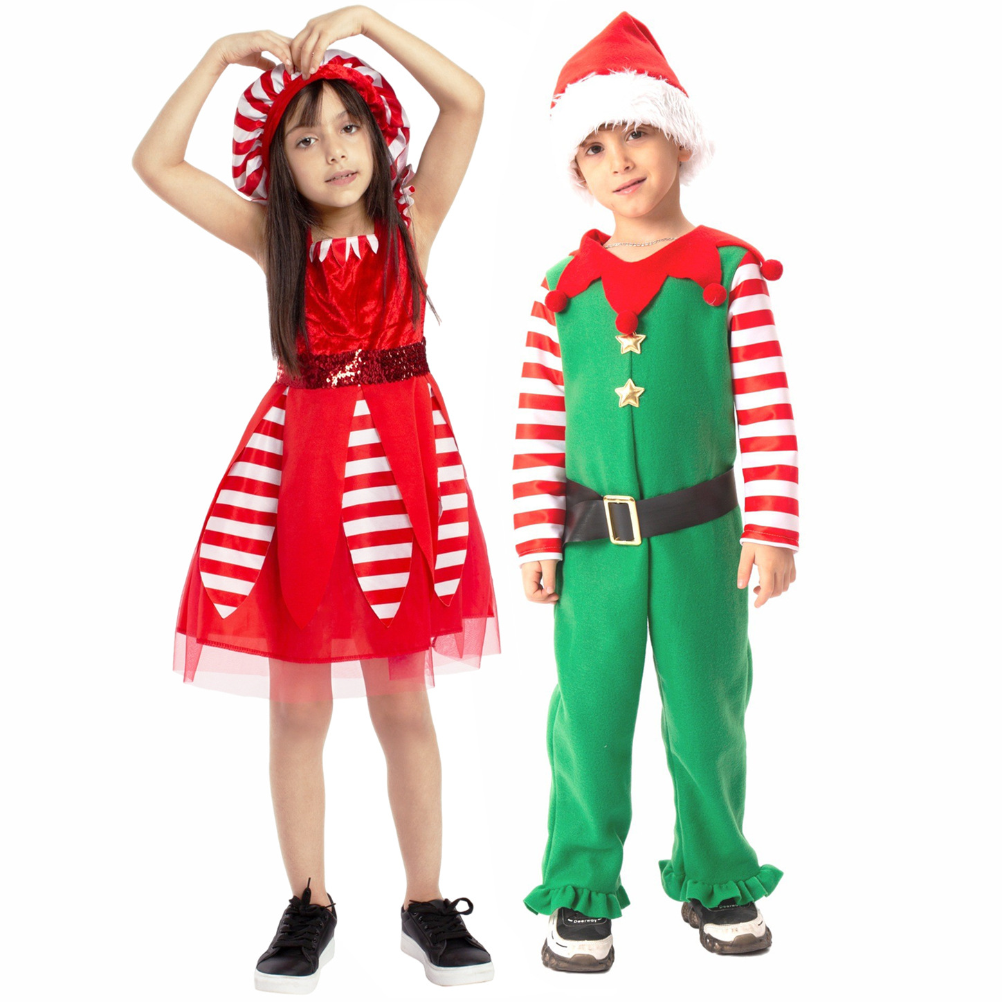 Children's Christmas costumes to serve Christmas small genre lovers' Festive Party Stage Show Costumes-Taobao