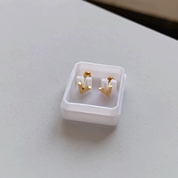 3348 малые серьги с матовым V -обработкой