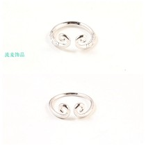 Boutique small jewelry tightening curse ring gold hoop rod to ring color color couple opening ring copper platinum plated 24 box