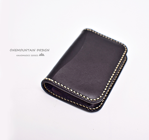 ONE MOUNTAIN da bò handmade ví đựng tiền xu ví tiền kinh doanh chủ thẻ da ví đơn giản ví kẹp tiền