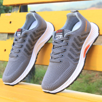 Tennis Shoes Mens Summer Hollowed-out Breathable Sneakers Deodorant Working Shoes Soft-bottom Running Shoes Tide Shoes 100 hitch casual shoes