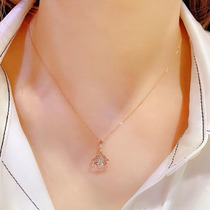 18K Gold Courting Wedding Diamond Necklace Diamond Pendant Naked Drill Ring Custom Hearmove Diamond Pendant Woman