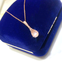 Art Qi Jewelry 18K Gold Spoon Shaped Diamond Pendant Diamond Necklace Jewelry Woman Nude Drill Custom