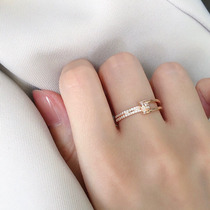 Art Qi Jewelry Courting Wedding Row Inlaid Diamond Ring Jewellery Nude Drill Custom 18K Gold Female Diamond Ring